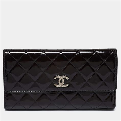 black patent chanel wallet